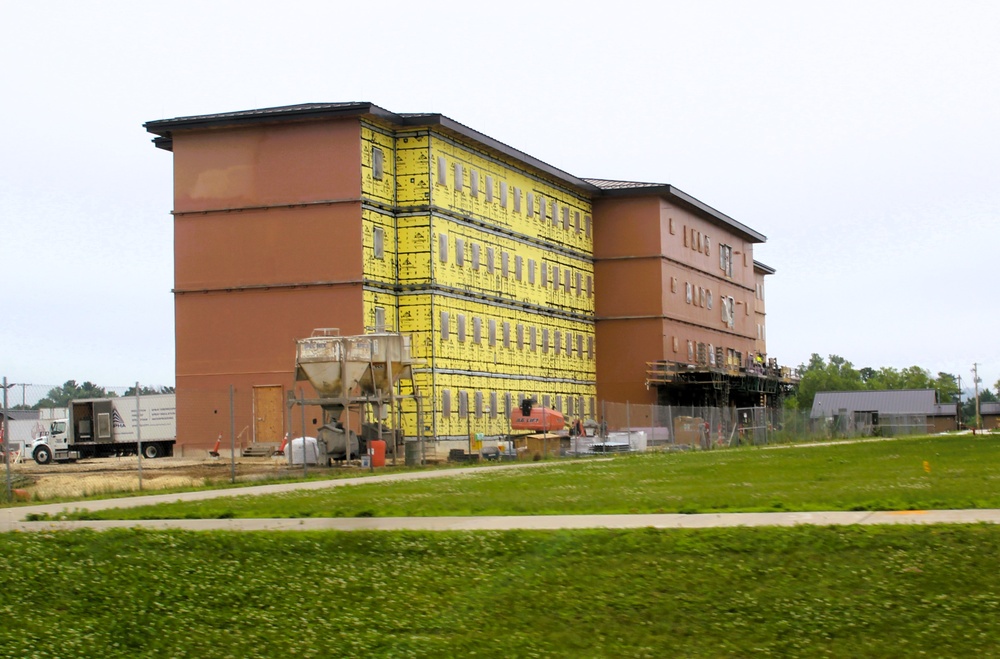 July 2025 barracks construction operations for East Barracks Project at Fort McCoy