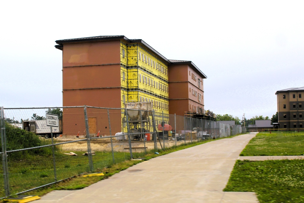 July 2025 barracks construction operations for East Barracks Project at Fort McCoy