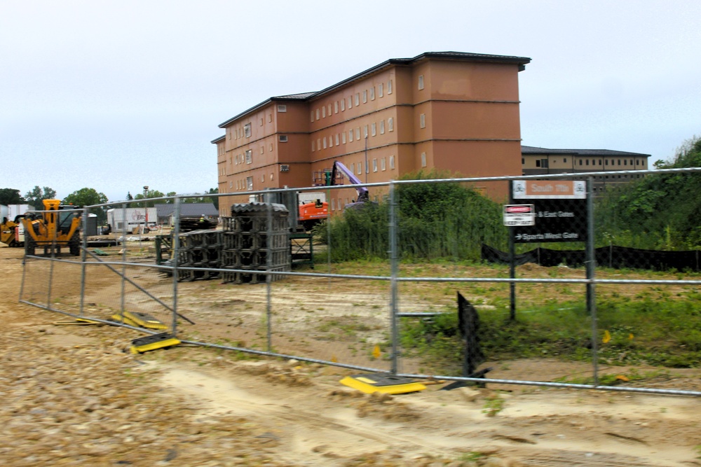 July 2025 barracks construction operations for East Barracks Project at Fort McCoy