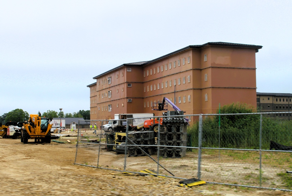 July 2025 barracks construction operations for East Barracks Project at Fort McCoy