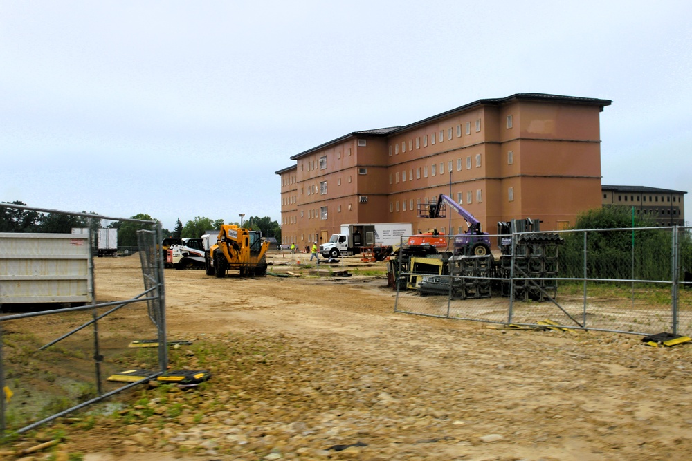 July 2025 barracks construction operations for East Barracks Project at Fort McCoy