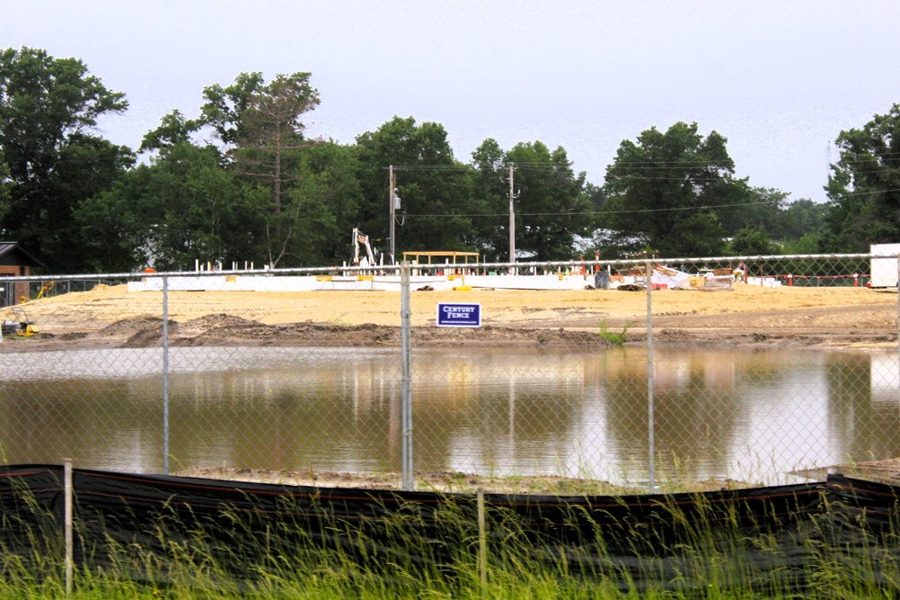 June 2025 construction operations for $55.75 million Collective Training Officers Quarters Project at Fort McCoy