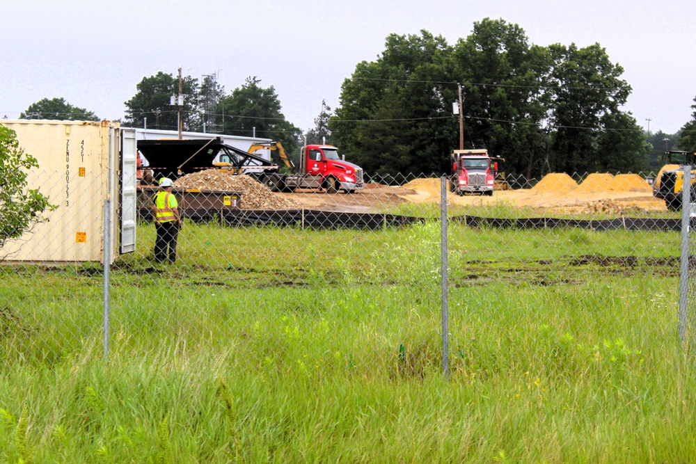 June 2025 construction operations for $55.75 million Collective Training Officers Quarters Project at Fort McCoy