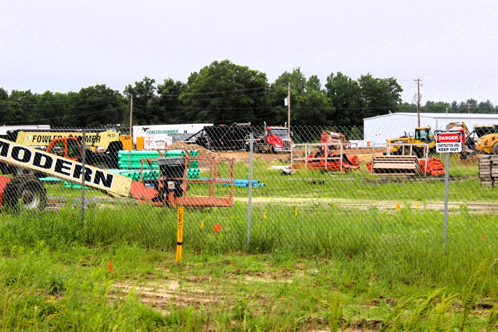 June 2025 construction operations for $55.75 million Collective Training Officers Quarters Project at Fort McCoy