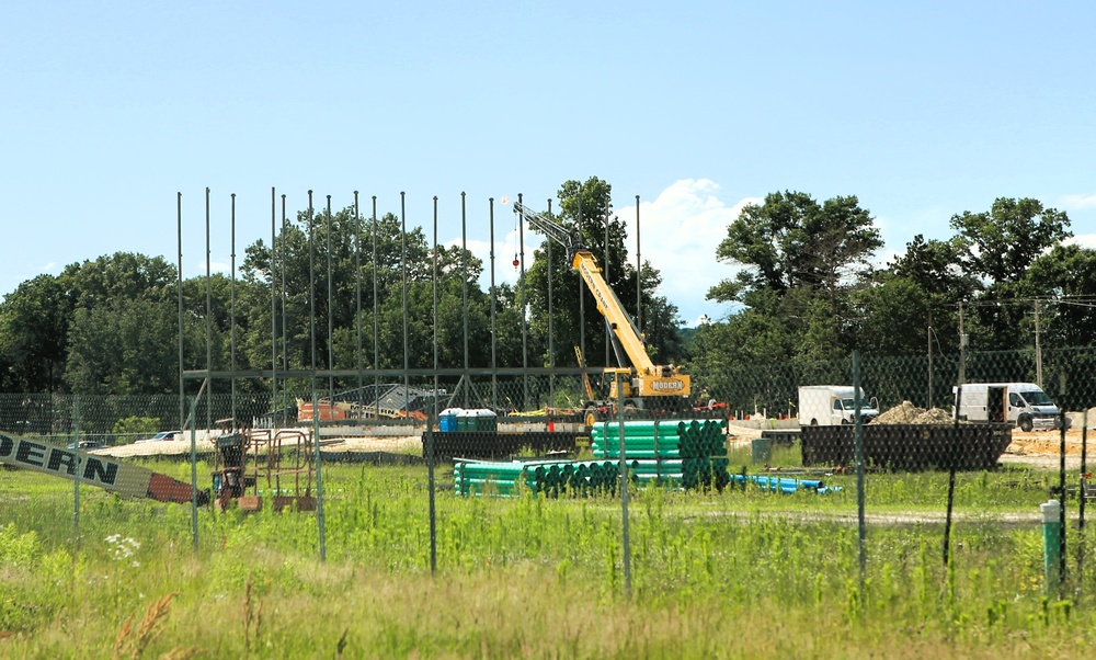 June 2025 construction operations for $55.75 million Collective Training Officers Quarters Project at Fort McCoy