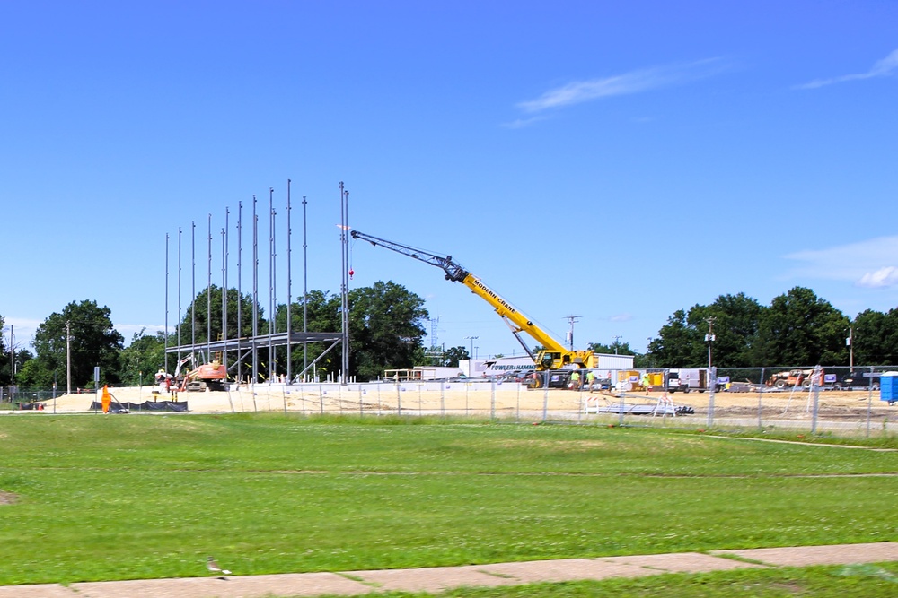 June 2025 construction operations for $55.75 million Collective Training Officers Quarters Project at Fort McCoy