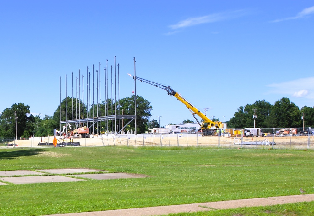 June 2025 construction operations for $55.75 million Collective Training Officers Quarters Project at Fort McCoy