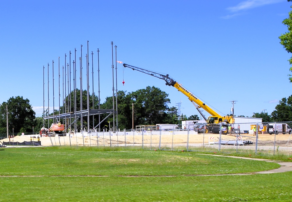 June 2025 construction operations for $55.75 million Collective Training Officers Quarters Project at Fort McCoy