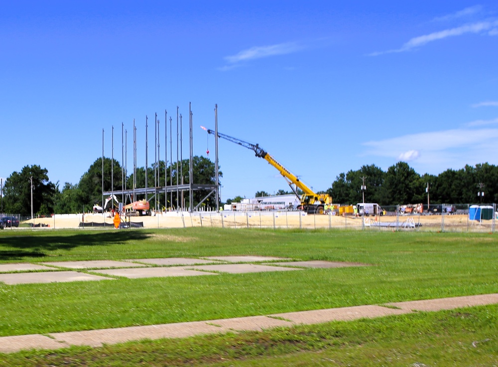 June 2025 construction operations for $55.75 million Collective Training Officers Quarters Project at Fort McCoy