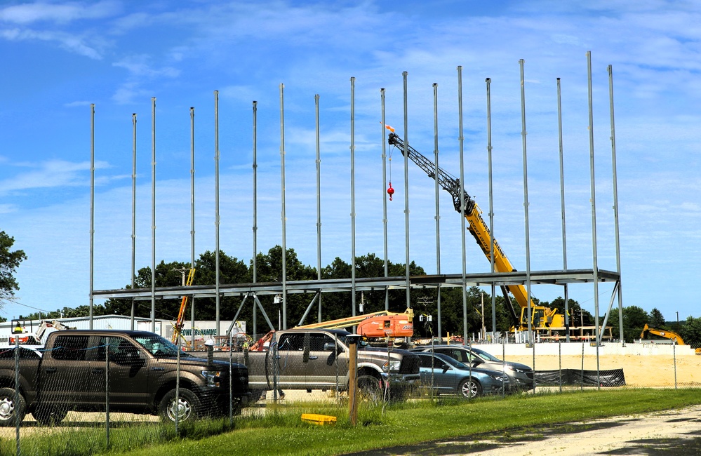 June 2025 construction operations for $55.75 million Collective Training Officers Quarters Project at Fort McCoy