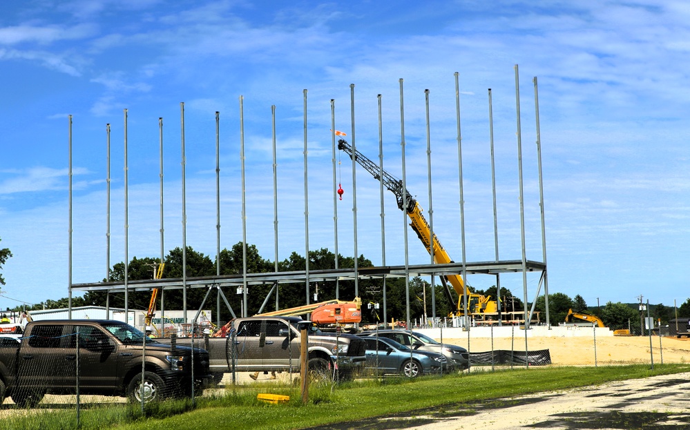 June 2025 construction operations for $55.75 million Collective Training Officers Quarters Project at Fort McCoy