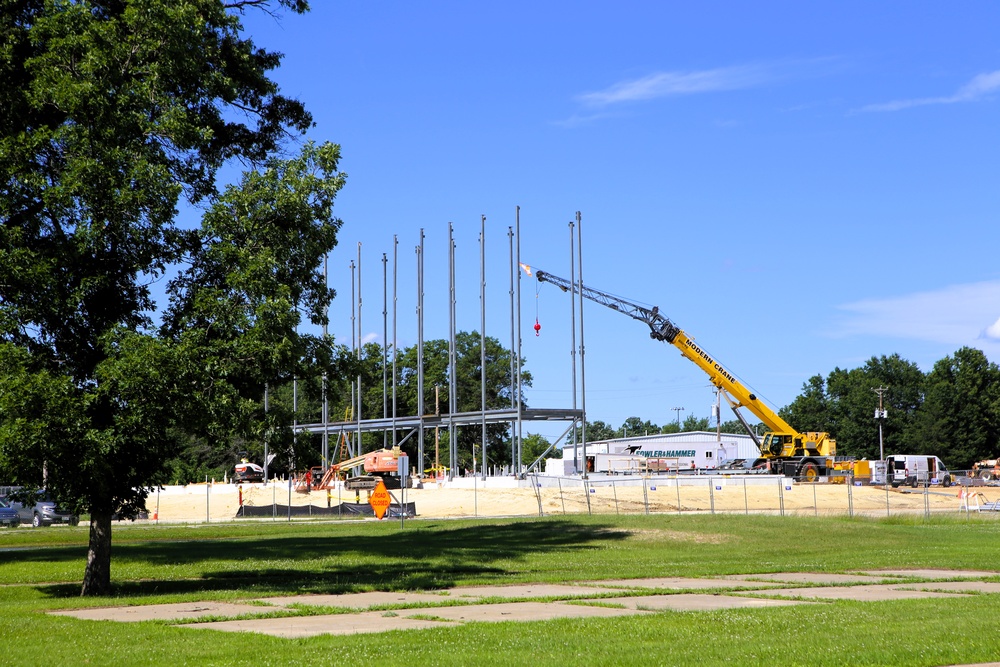 June 2025 construction operations for $55.75 million Collective Training Officers Quarters Project at Fort McCoy
