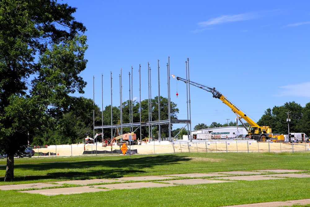 June 2025 construction operations for $55.75 million Collective Training Officers Quarters Project at Fort McCoy