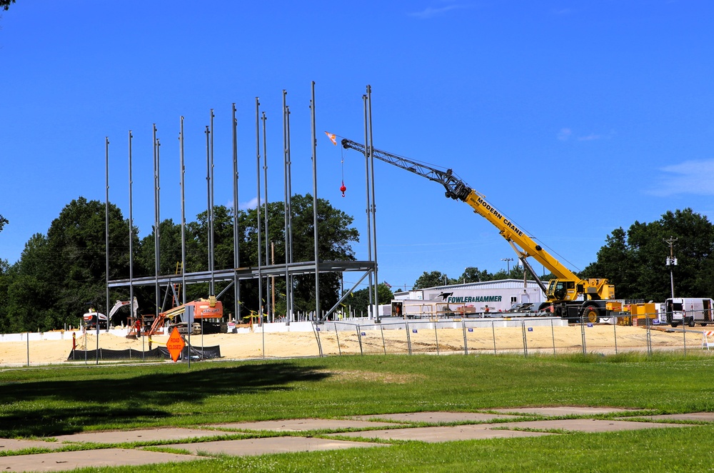 June 2025 construction operations for $55.75 million Collective Training Officers Quarters Project at Fort McCoy