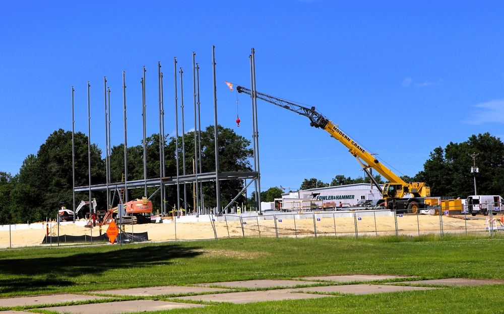 June 2025 construction operations for $55.75 million Collective Training Officers Quarters Project at Fort McCoy