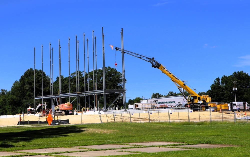 June 2025 construction operations for $55.75 million Collective Training Officers Quarters Project at Fort McCoy