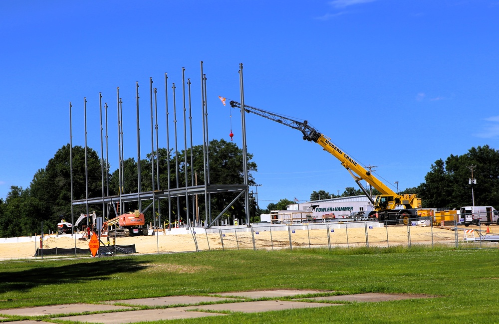 June 2025 construction operations for $55.75 million Collective Training Officers Quarters Project at Fort McCoy