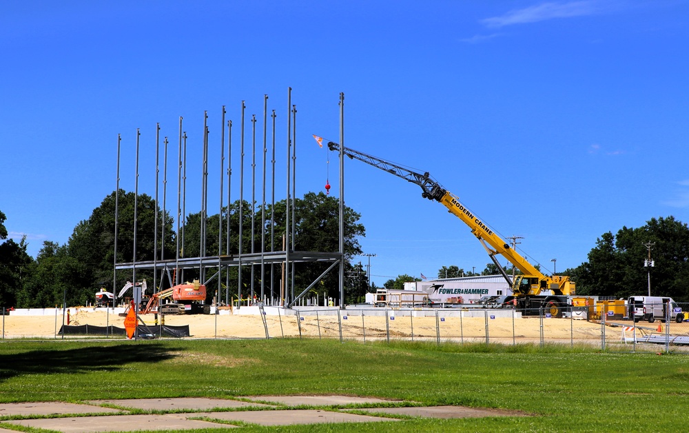 June 2025 construction operations for $55.75 million Collective Training Officers Quarters Project at Fort McCoy