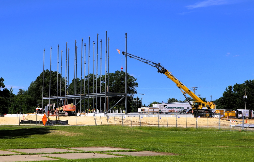 June 2025 construction operations for $55.75 million Collective Training Officers Quarters Project at Fort McCoy