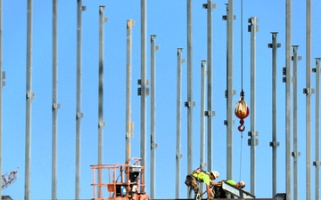 Structural steel framing in full swing as $55.75 million Collective Training Officers Quarters Project at Fort McCoy continues growing during July 2025