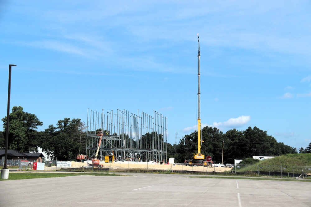 July 2025 construction operations for $55.75 million Collective Training Officers Quarters Project at Fort McCoy