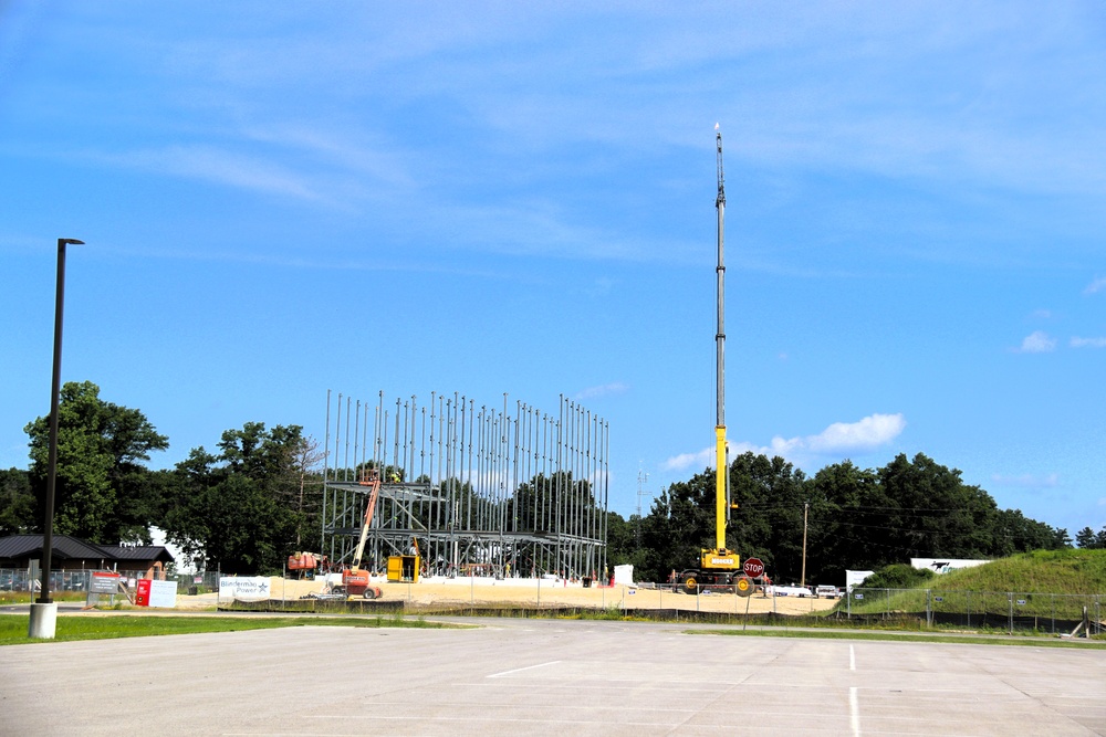 July 2025 construction operations for $55.75 million Collective Training Officers Quarters Project at Fort McCoy