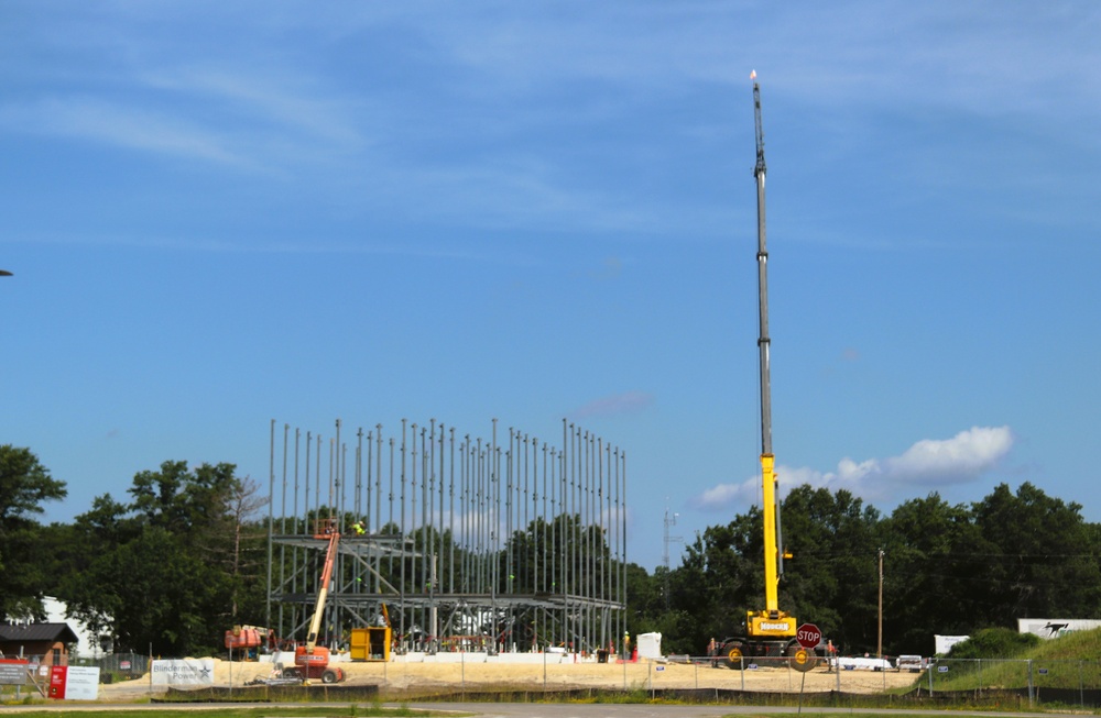 July 2025 construction operations for $55.75 million Collective Training Officers Quarters Project at Fort McCoy