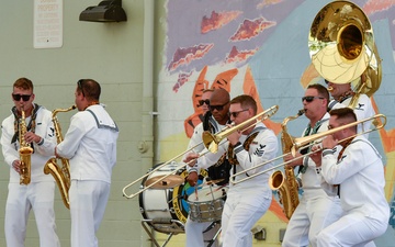 U.S. Pacific Fleet Band Brass Band Performs for Students