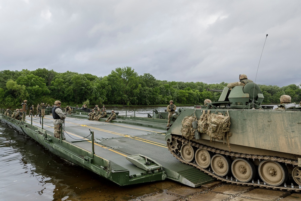 South Dakota Army National Guard conducts wet gap crossing at Camp Ripley