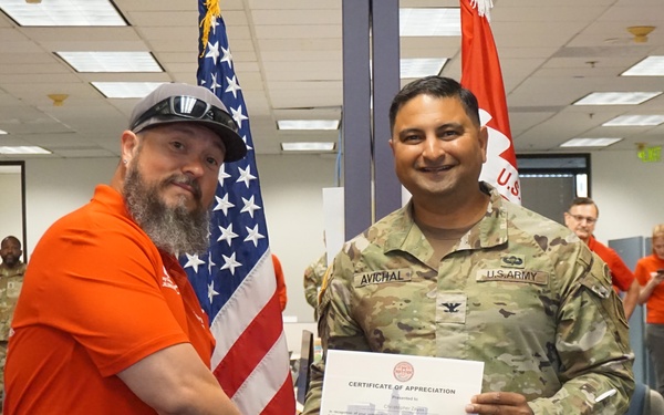 USACE employee receives certificate of appreciation