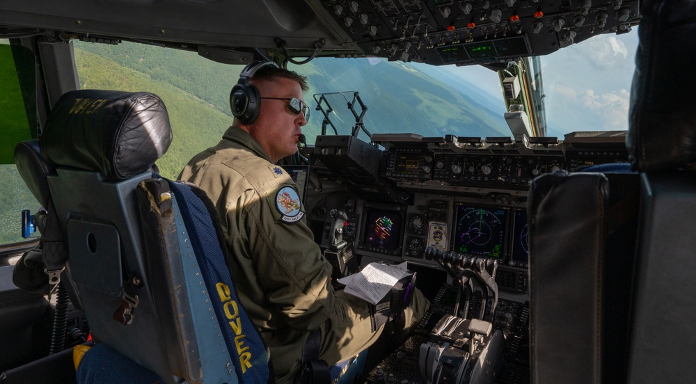 326th Airlift Squadron demonstrates air mobility during NASCAR flyover