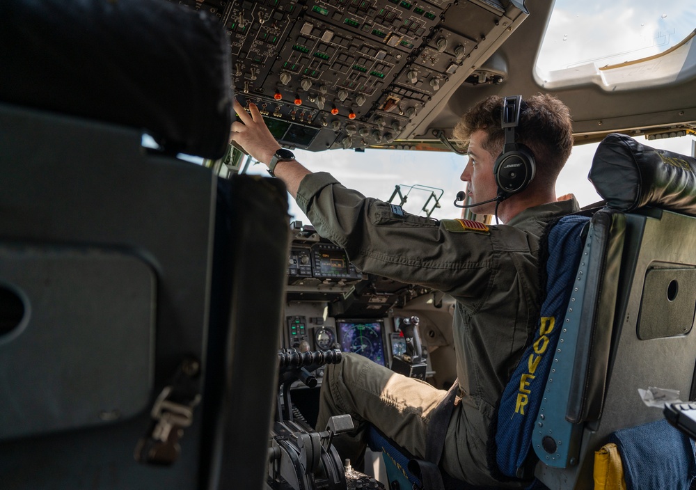 326th Airlift Squadron demonstrates air mobility during NASCAR flyover