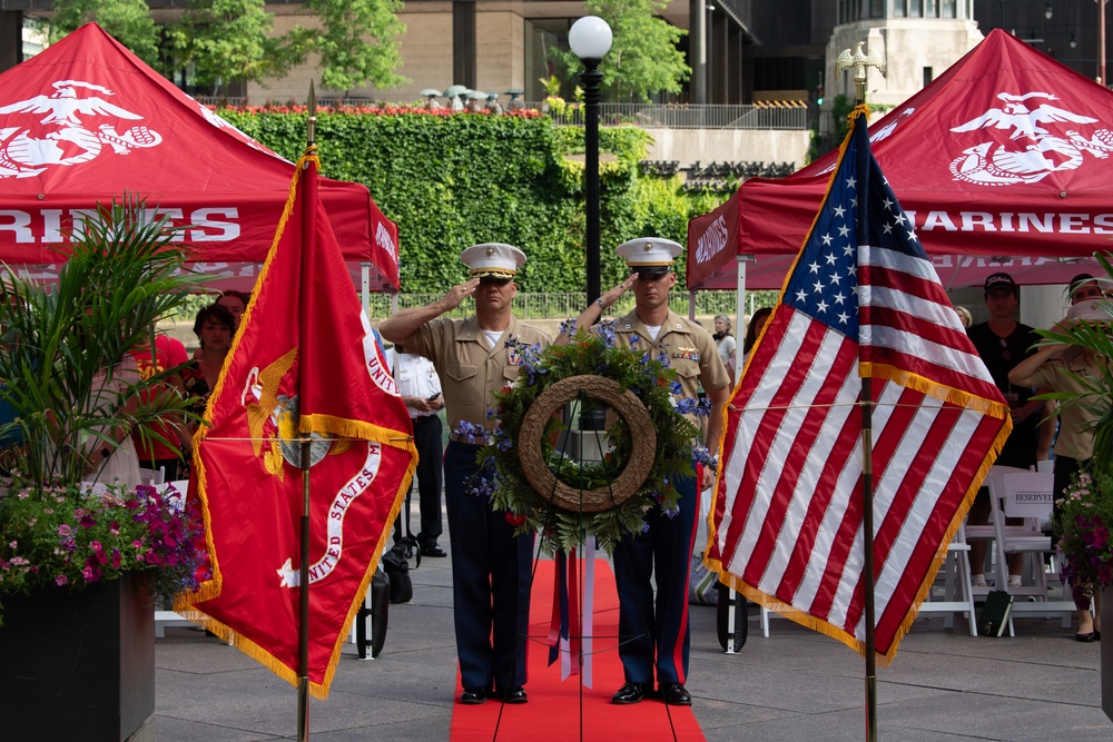 Marine Week Chicago 2025: Cpl. Benjamin Desilets Wreath Laying Ceremony