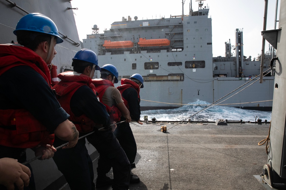 USS Wayne E. Meyer conducts operations in the U.S. Central Command area of responsibility as part of the Carl Vinson Carrier Strike Group