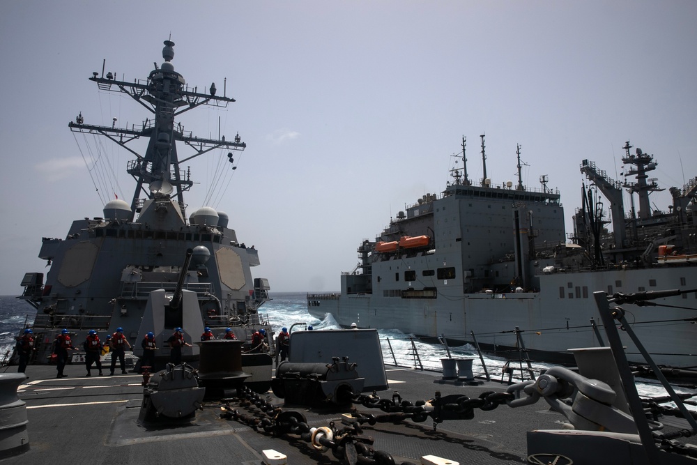 USS Wayne E. Meyer conducts operations in the U.S. Central Command area of responsibility as part of the Carl Vinson Carrier Strike Group