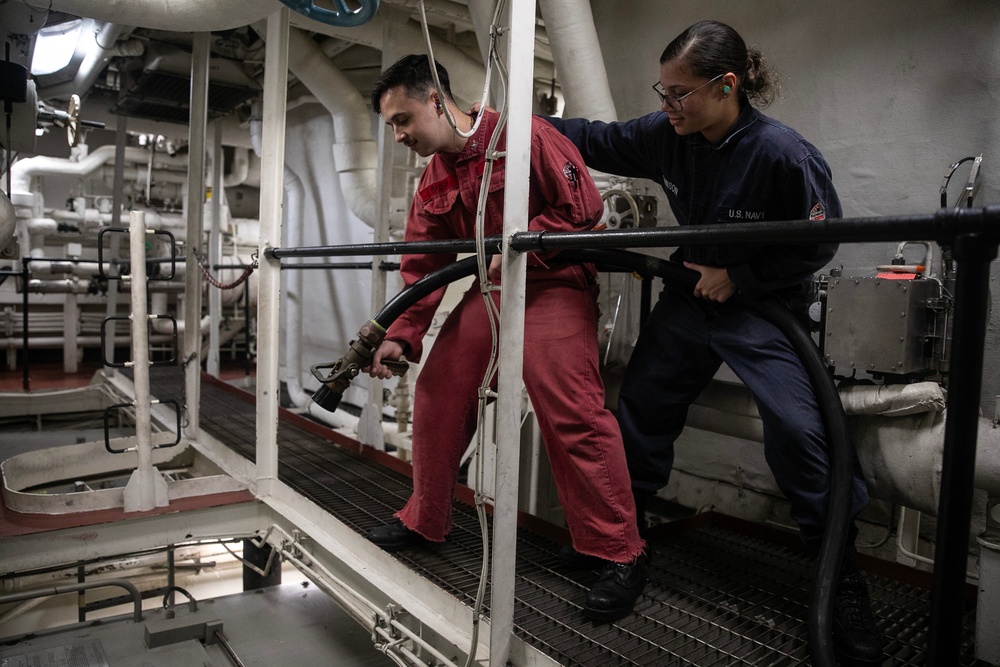 USS Wayne E. Meyer conducts operations in the U.S. Central Command area of responsibility as part of the Carl Vinson Carrier Strike Group