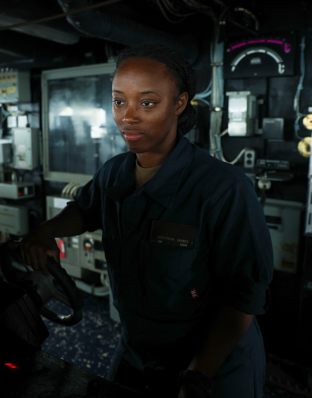 USS Bainbridge (DDG 96) Sailor on the Bridge