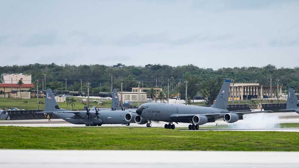 KC-135s arrive at Andersen AFB for 2025 Department-Level Exercise series