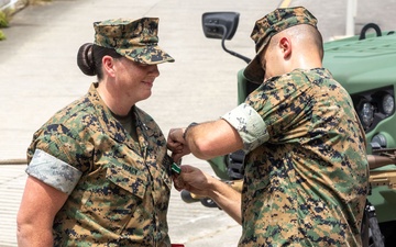 U.S. Marine Corps Capt. Tracy Receives Navy and Marine Corps Commendation Medal