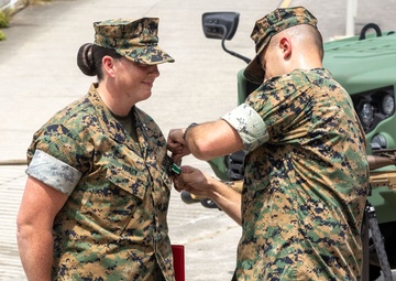 U.S. Marine Corps Capt. Tracy Receives Navy and Marine Corps Commendation Medal