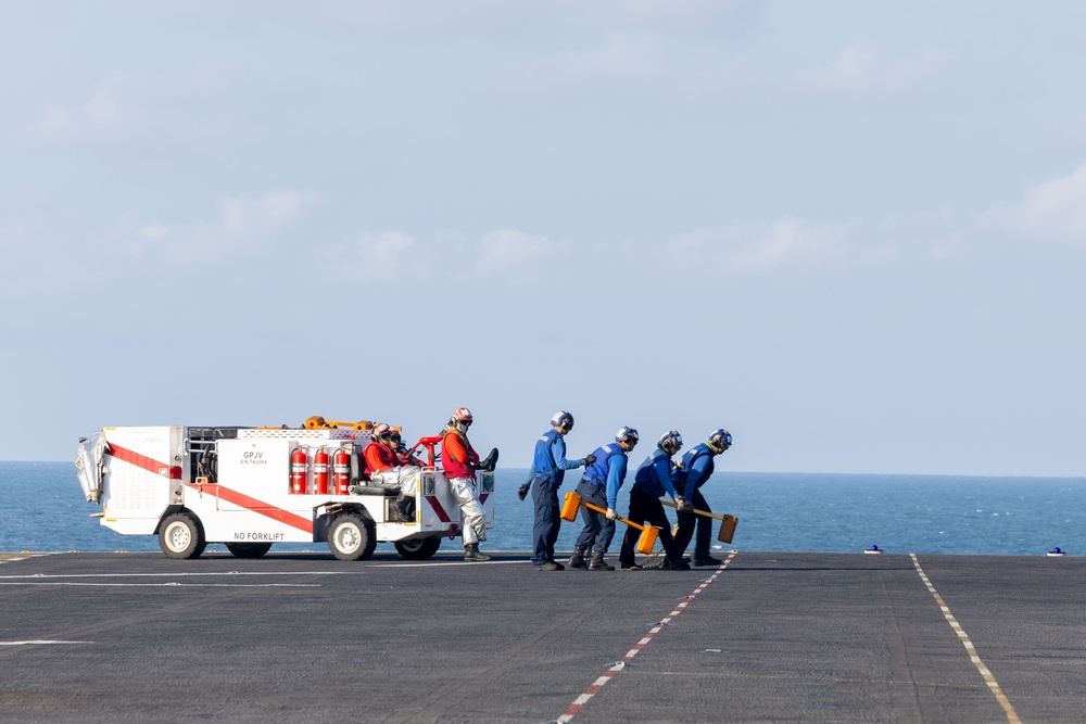 USS Iwo Jima conducts flight operations with new CH-53K King Stallion
