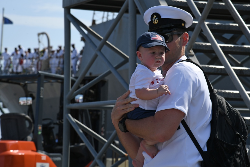 USS The Sullivans Return from Deployment