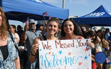USS The Sullivans Returns Home from Deployment