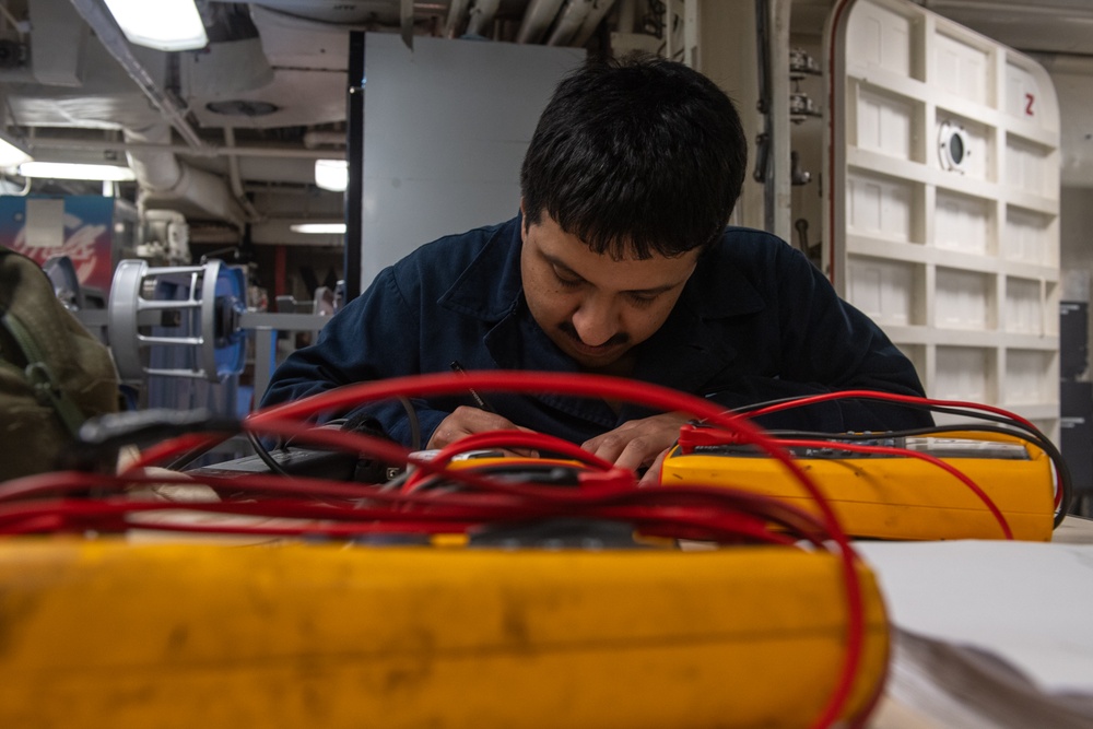 USS Theodore Roosevelt Electrical Safety Tests
