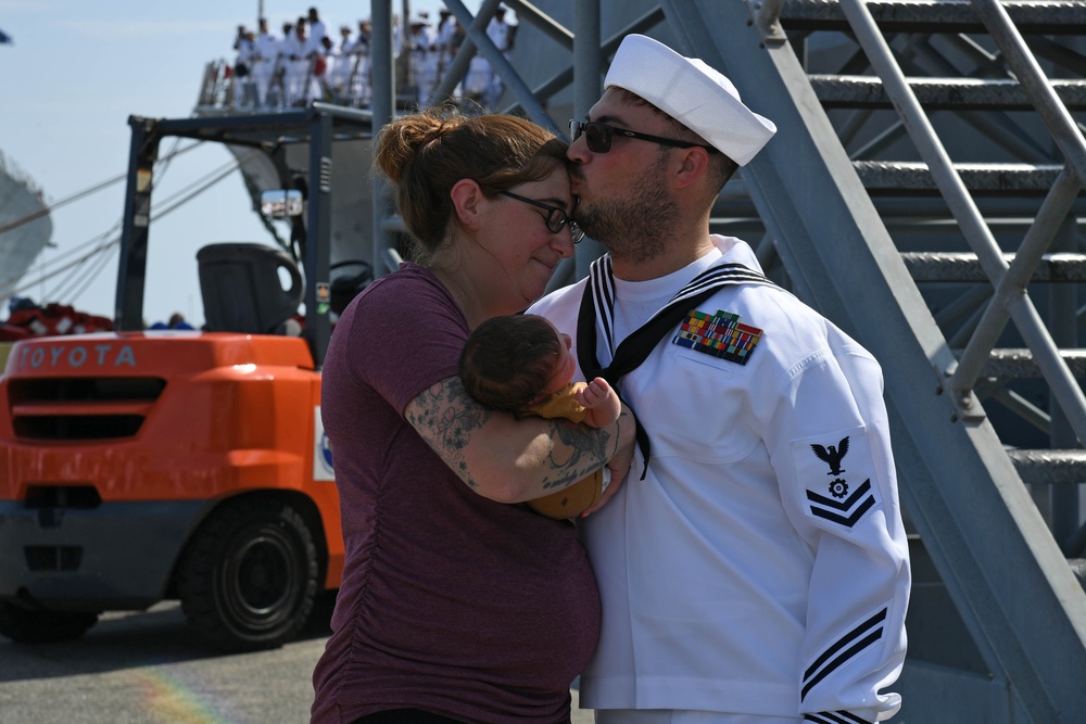 USS The Sullivans Return home from Deployment