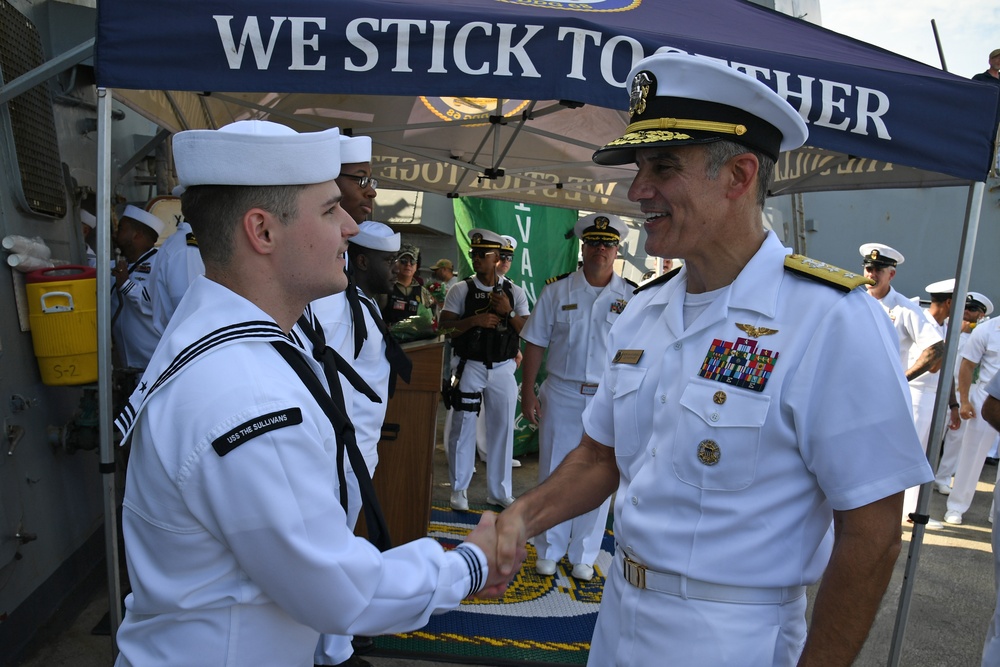 USS The Sullivans returns home from Deployment