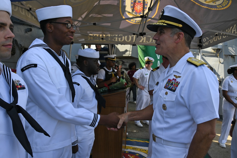 USS The Sullivans return home from Deployment