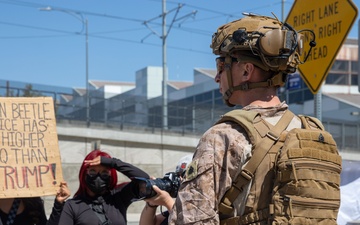 U.S. Marines guard federal buildings in L.A
