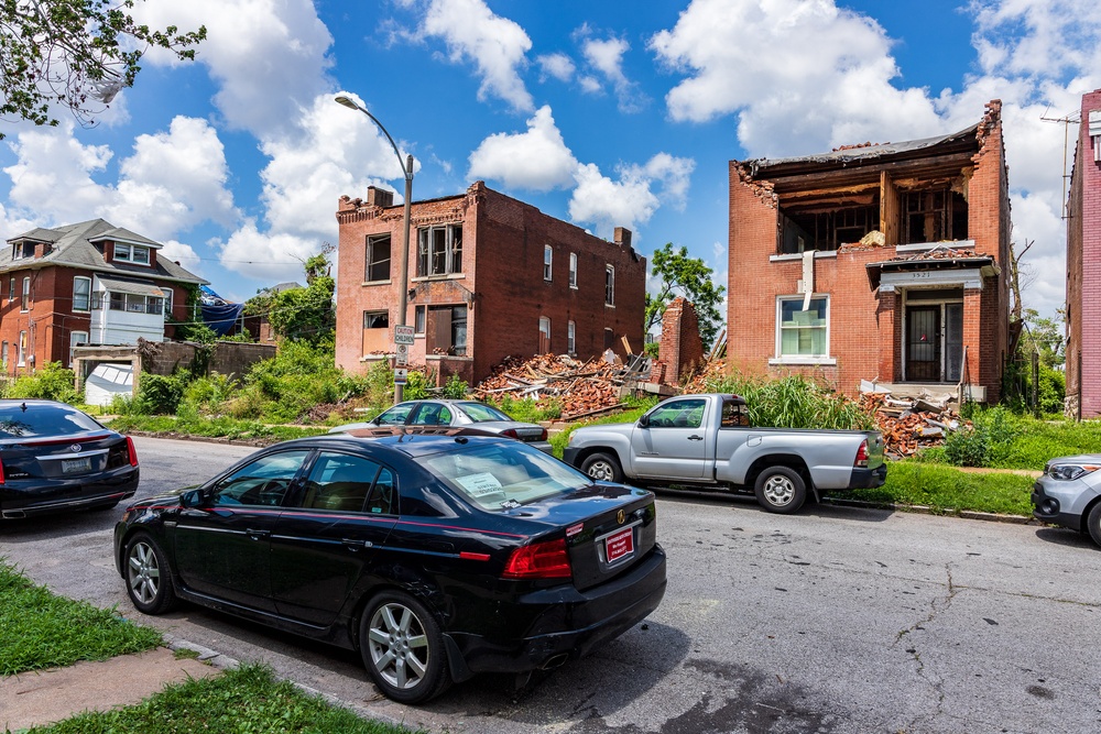 Tornado Damage in North St. Louis, Missouri