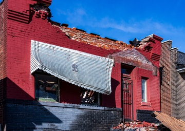 Tornado Damage in North St. Louis, Missouri